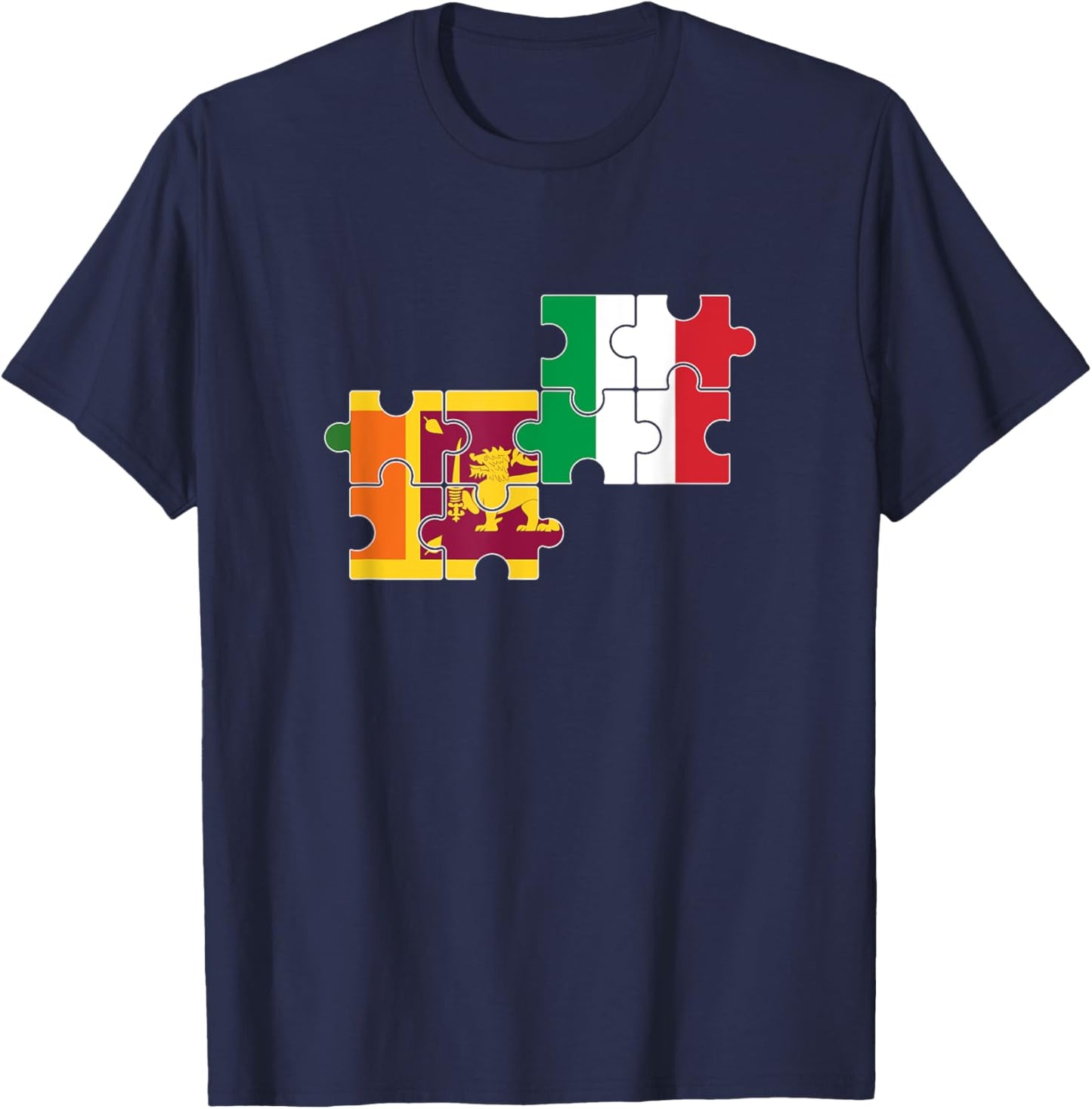 Sri Lanka Italy Flag Italian Sri Lankan T-Shirt - T-Shirt | Navy