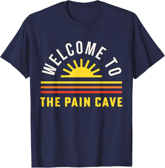 Pain Cave Ultra Runners Cyclist Bodybuilder Triathlete T-Shirt - T-Shirt | Navy