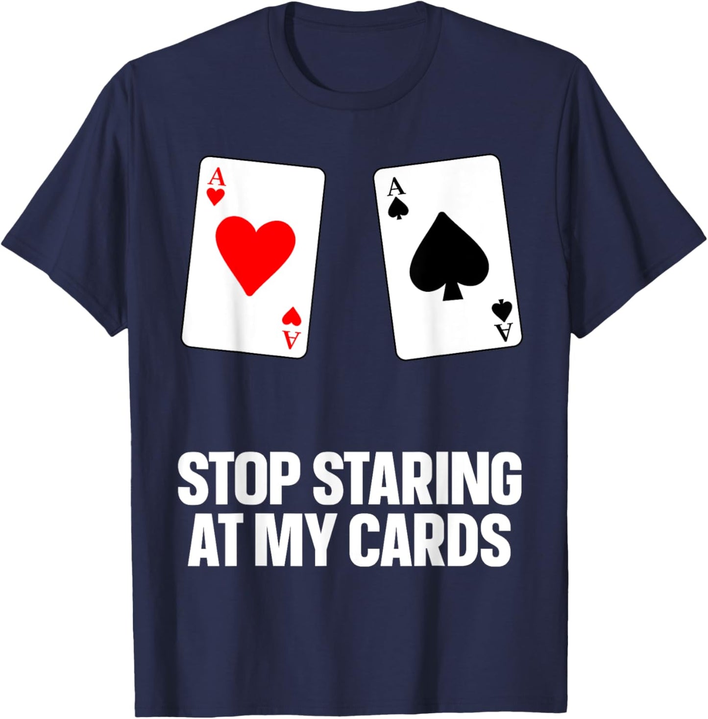 Funny Poker Design Women Poker Lover Poker Player T-Shirt - T-Shirt | Navy