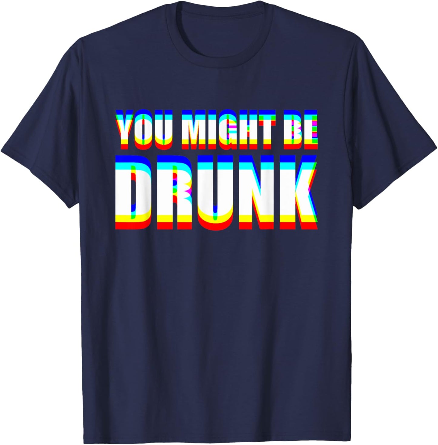 House Music dj Optical Illusion EDM Rave DJ Might be drunk T-Shirt - T-Shirt | Navy