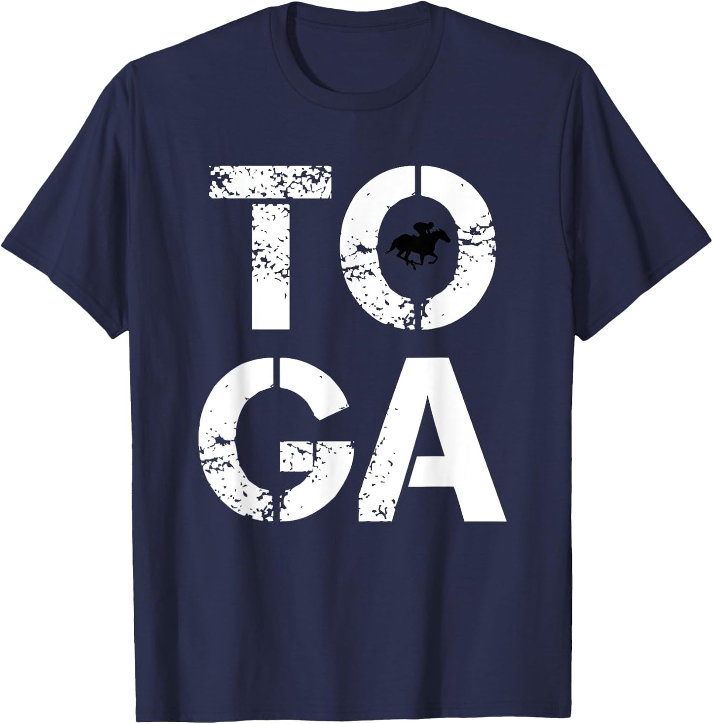 Toga Saratoga Springs Upstate New York Horse Racing T-Shirt - T-Shirt | Navy