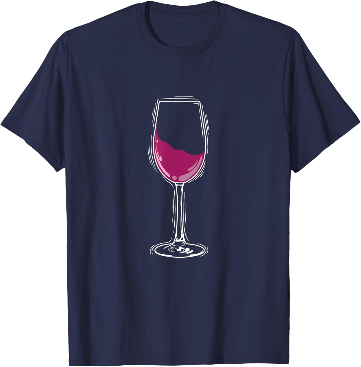 Glass Wine T-Shirt - T-Shirt | Navy