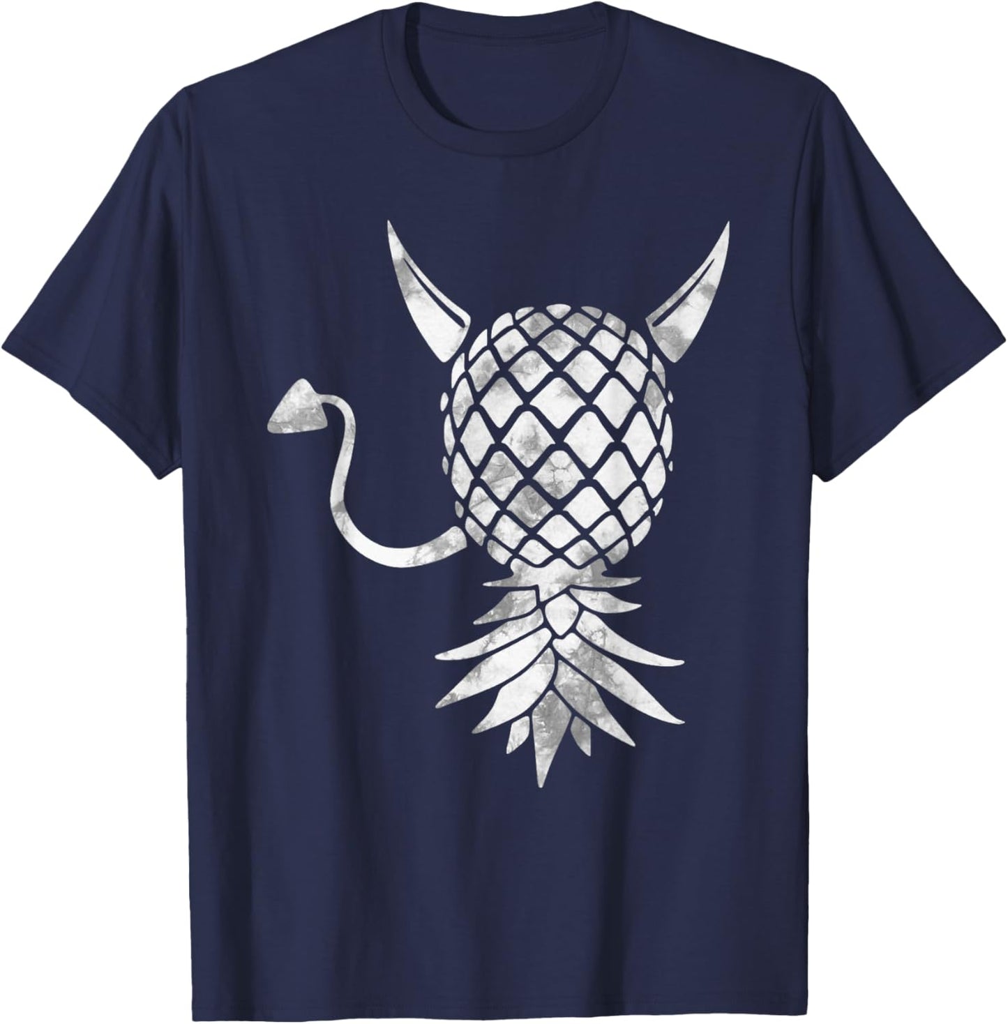 Upside Down Swinger Pineapple Devil T-Shirt - T-Shirt | Navy