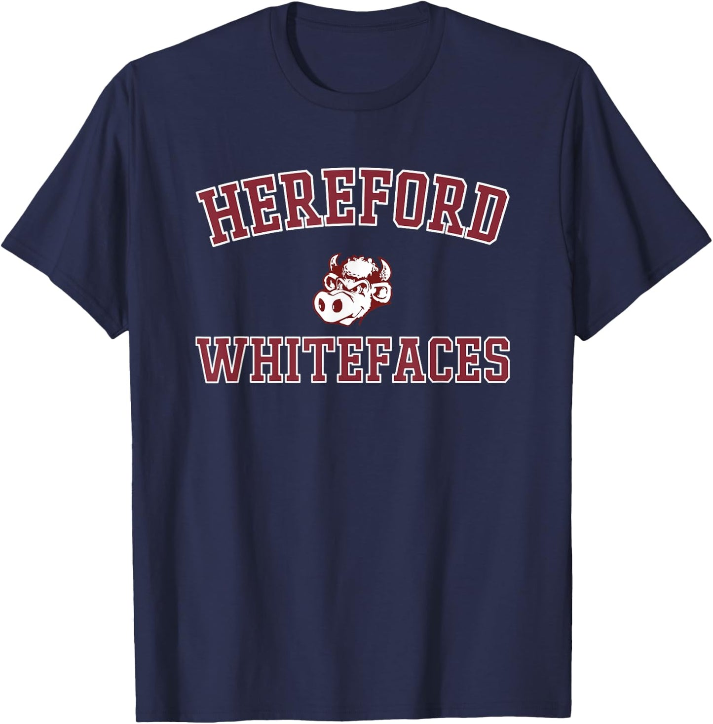Hereford Whitefaces Logo Varsity HS T-Shirt - T-Shirt | Navy