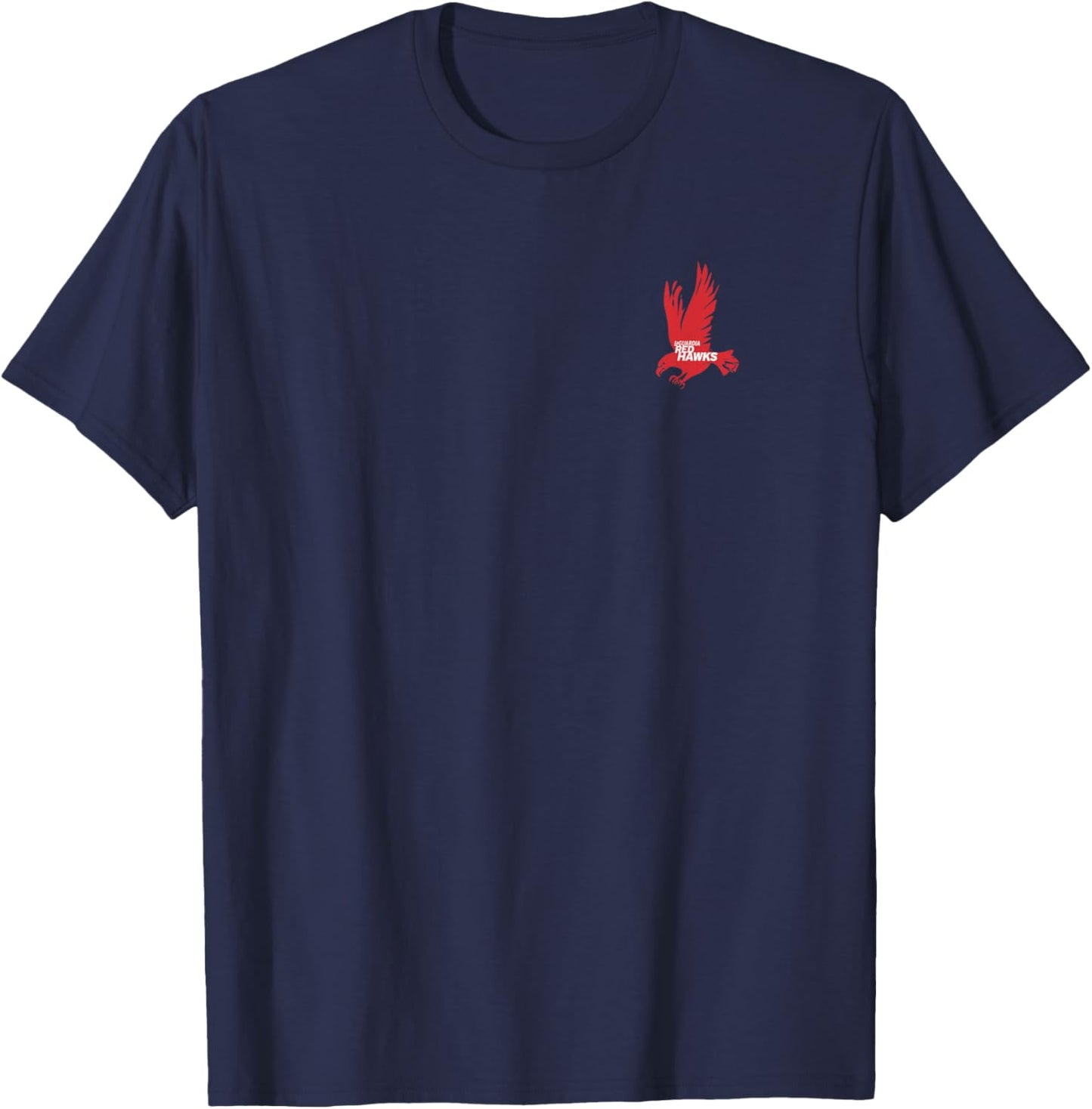 LaGuardia Community College Red Hawks Primary Left Chest T-Shirt - T-Shirt | Navy