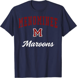 Menominee High School Maroons T-Shirt - T-Shirt | Navy