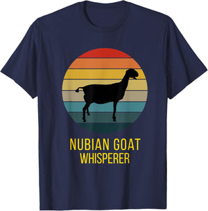 Happy Goats Vintage Nubian Goat Whisperer T-Shirt - T-Shirt | Navy