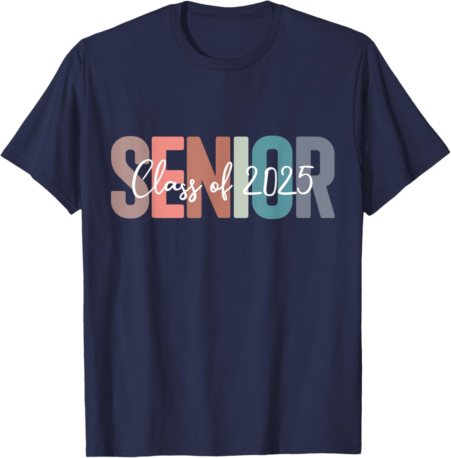 Class of 2025 senior graduation back to school graduate T-Shirt - T-Shirt | Navy
