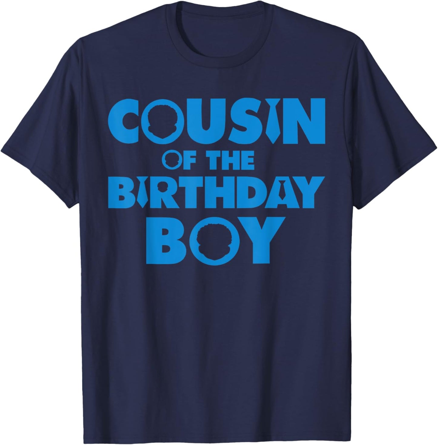 Cousin Of The Birthday Boy Afro Boss Baby Family Bday Party T-Shirt - T-Shirt | Navy