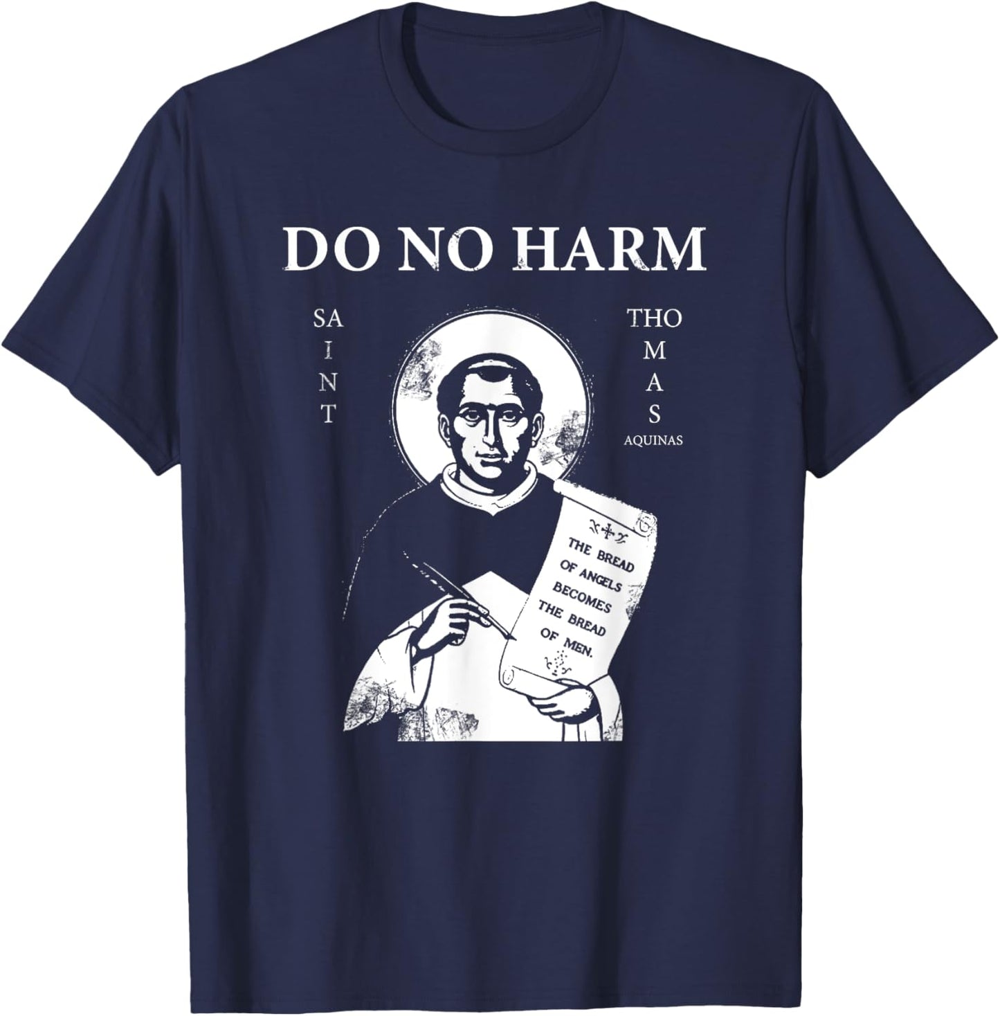 Libertas St. Thomas Aquinas ""Do No Harm"" , Small, Black T-Shirt - T-Shirt | Navy