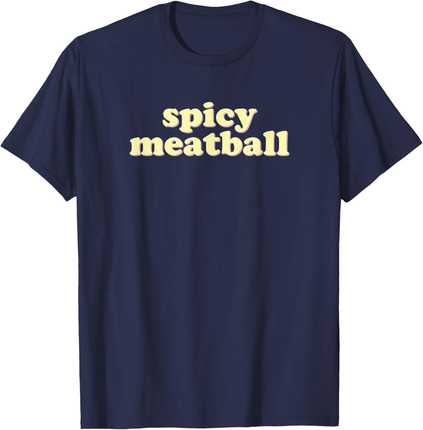 Spicy Meatball | funny Italian T-Shirt - T-Shirt | Navy