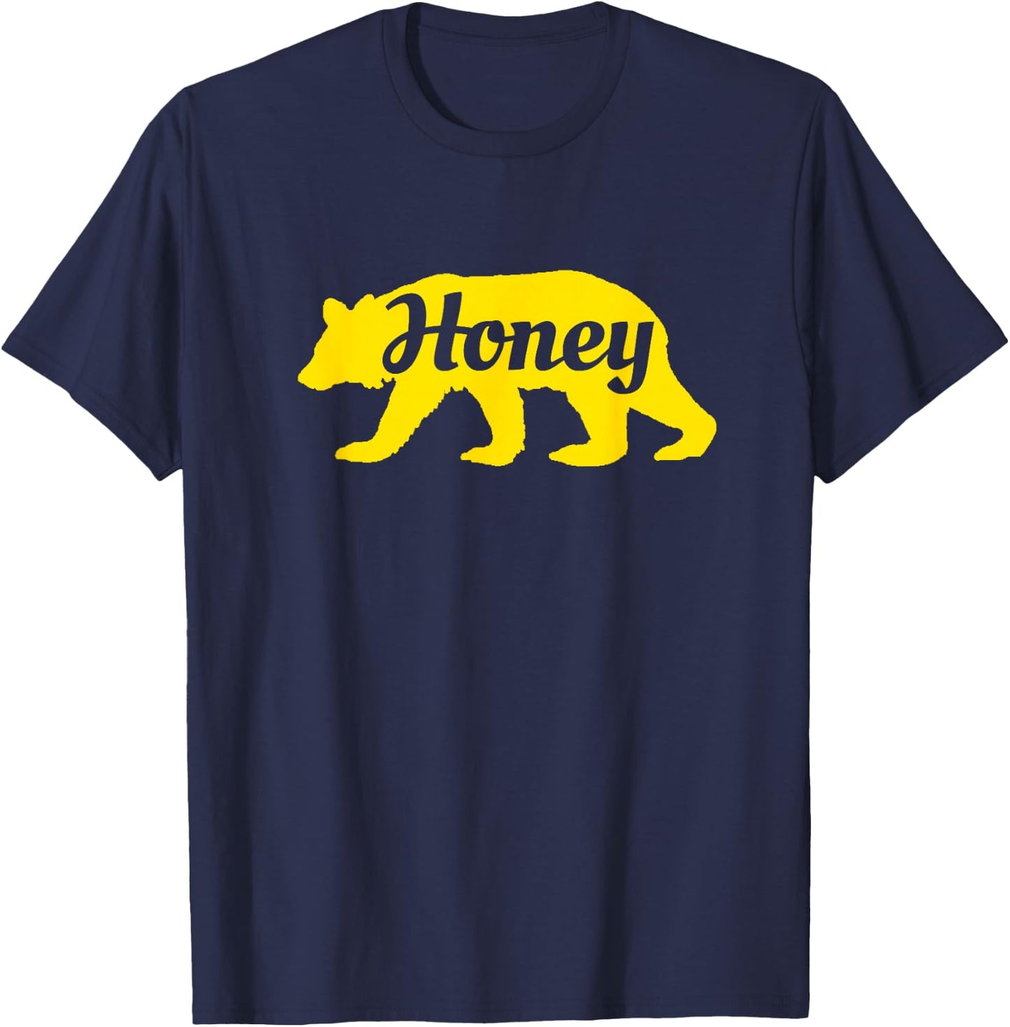 Honey Bear Funny Silhouette T-Shirt - T-Shirt | Navy
