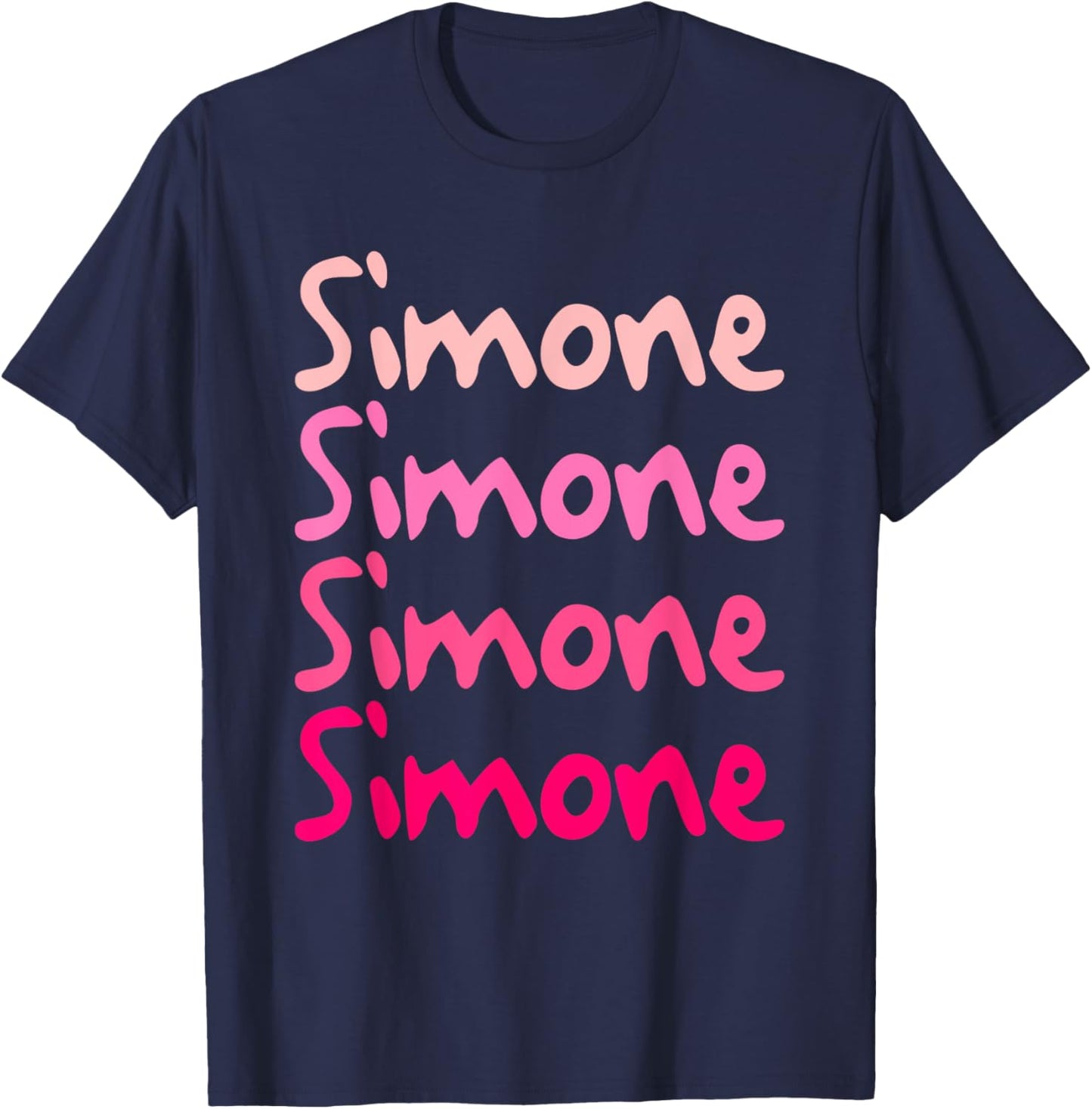Simone First Name-d Boy Girl Baby Birth-day T-Shirt - T-Shirt | Navy