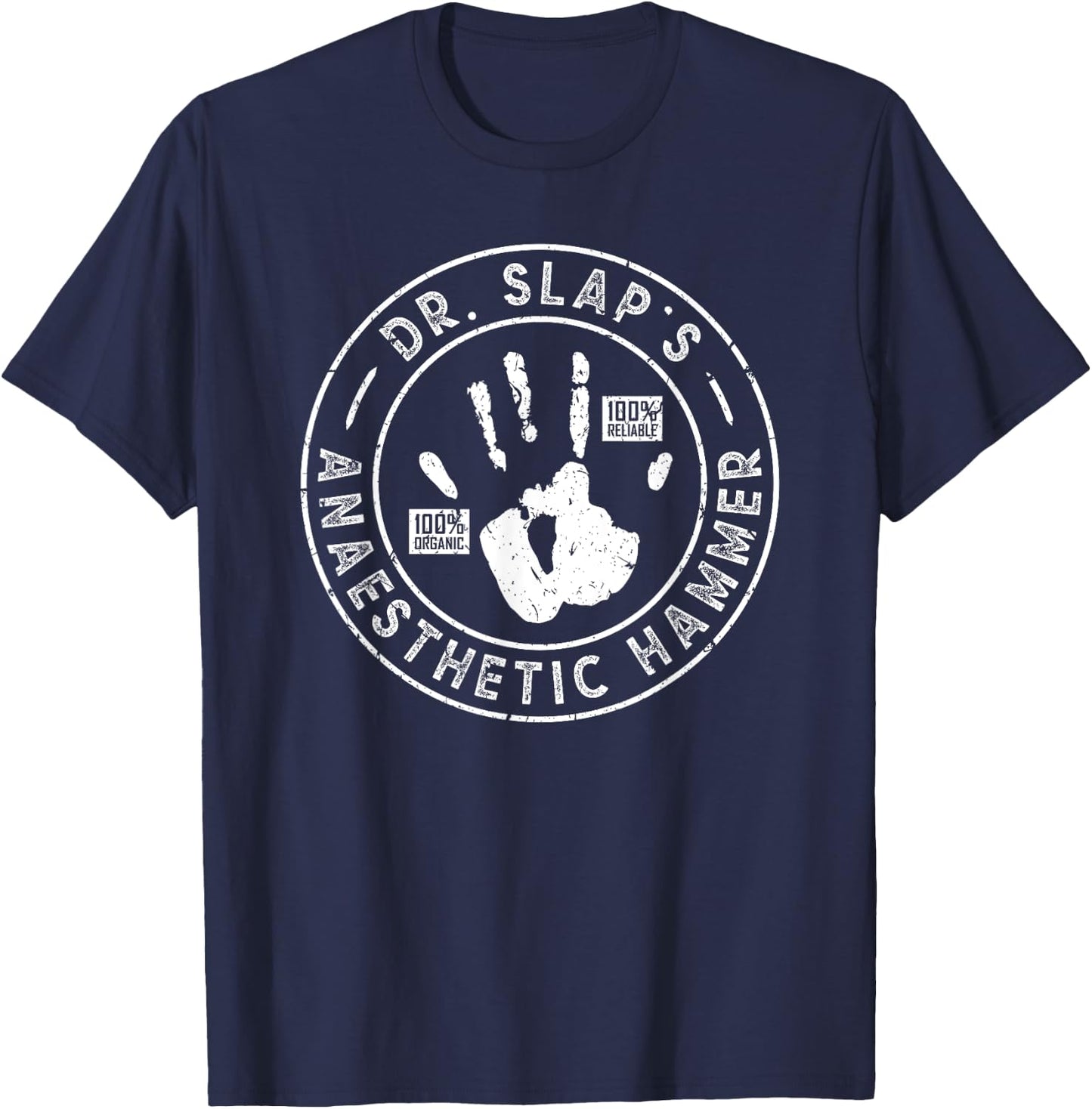 Funny Slap Fight, Dr. Slap, Vintage Slap Fighting T-Shirt - T-Shirt | Navy