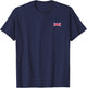 UK T Shirt Women Men Kids Left Chest Union Jack British Flag T-Shirt - T-Shirt | Navy