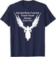 Never Ride Faster Than Your Angel Can Fly Motorrad T-Shirt - T-Shirt | Navy