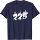 225 degrees - Barbecue Grill and smoke T-Shirt - T-Shirt | Navy