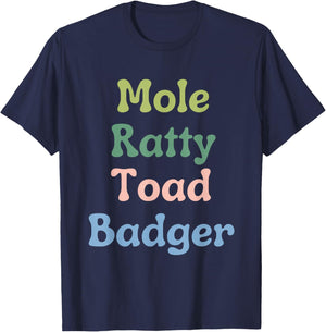 Wind in the Willows Character Funny T-Shirt - T-Shirt | Navy