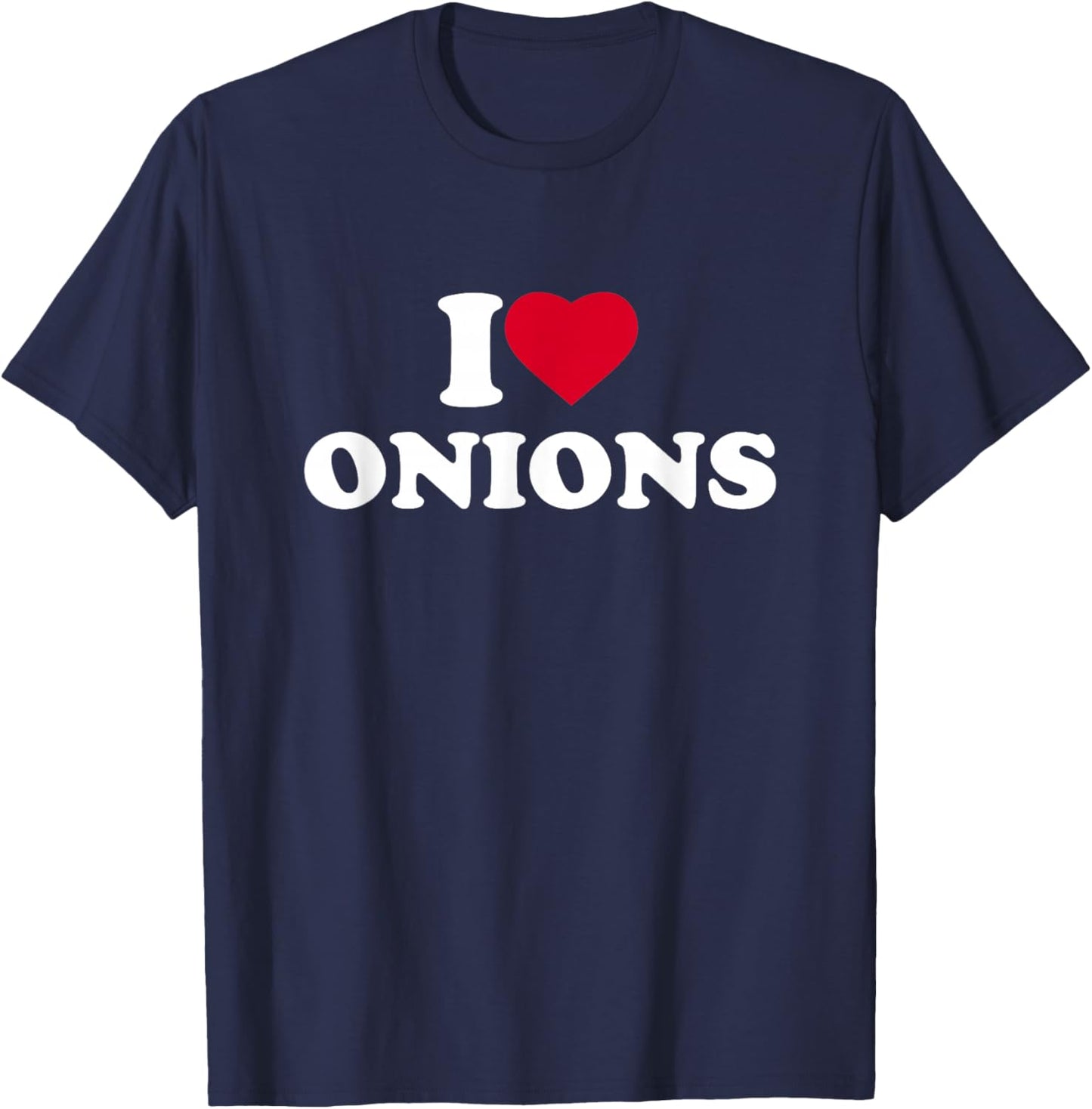 I Love Heart Onions Lover Vegetable Veggie T-Shirt - T-Shirt | Navy