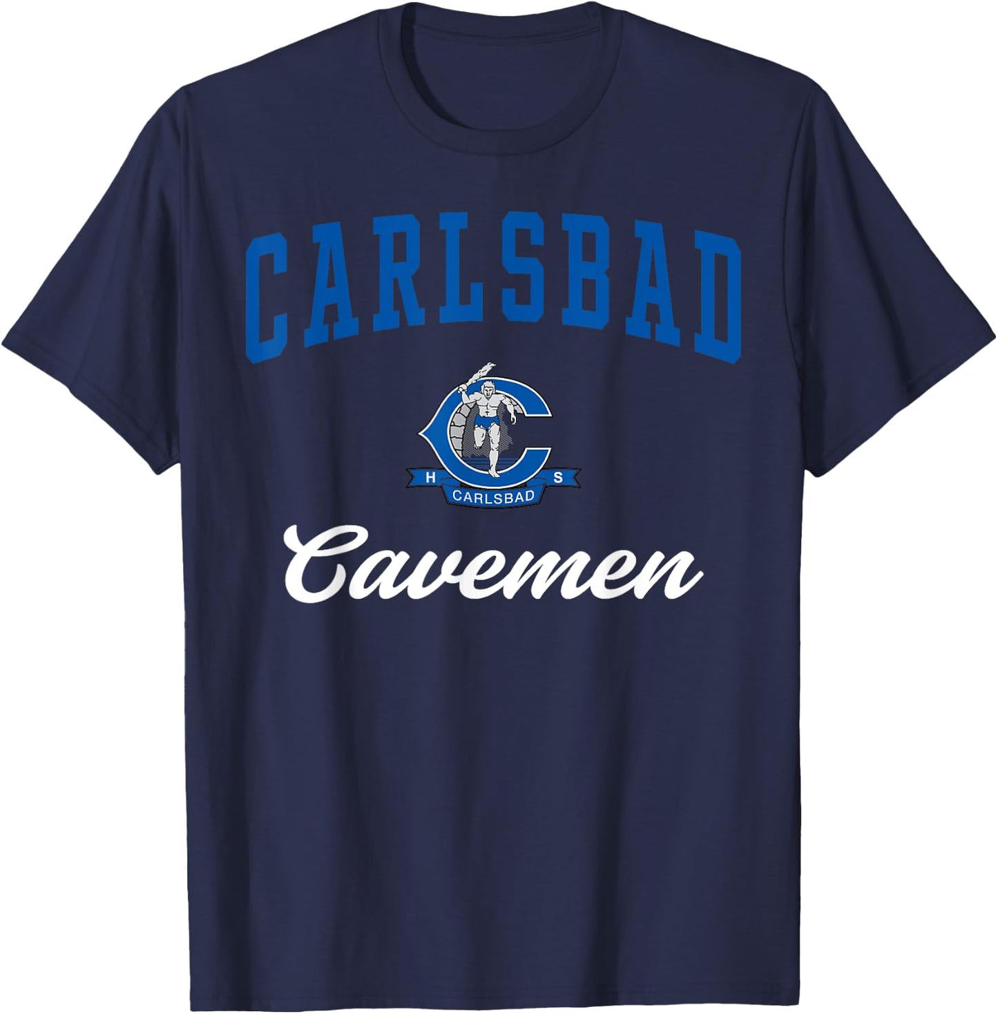 Carlsbad Senior High School Cavemen C3 T-Shirt - T-Shirt | Navy