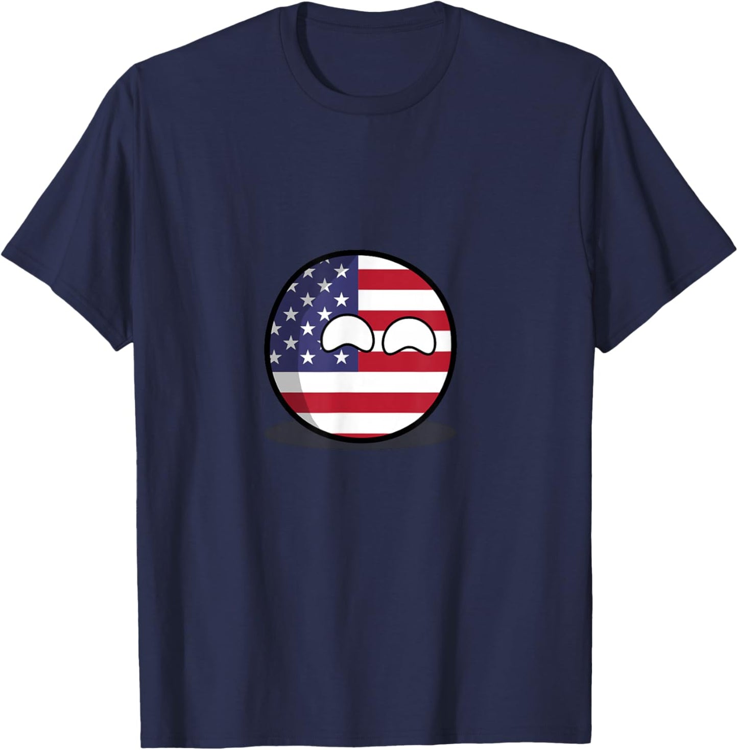 US American Flag Countryball Men T-Shirt - T-Shirt | Navy