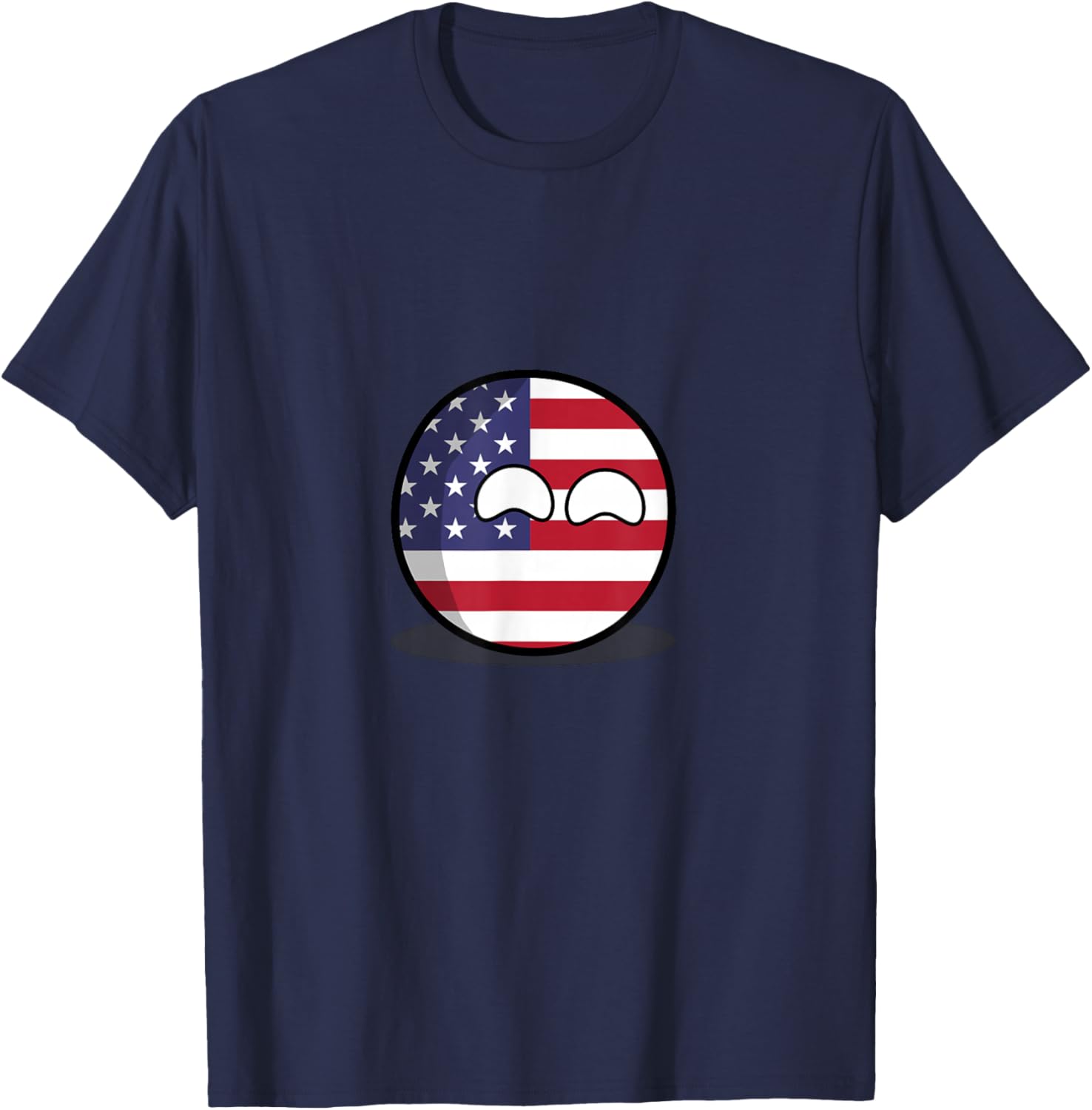 US American Flag Countryball Men T-Shirt - T-Shirt | Navy