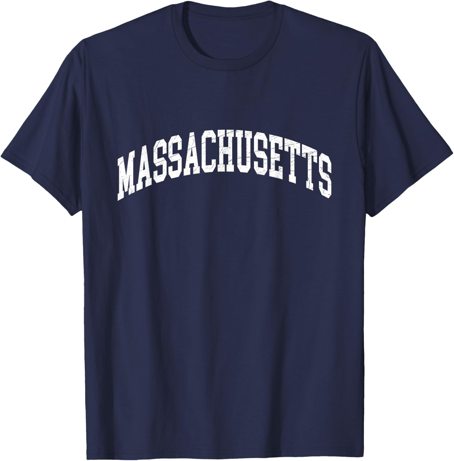 Massachusetts - Vintage / Worn Design - Classic T-Shirt - T-Shirt | Navy
