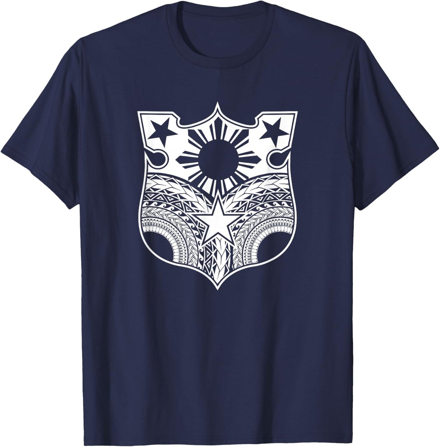 Vintage Tribal Filipino flag shirt - Filipino Heritage T-Shirt - T-Shirt | Navy