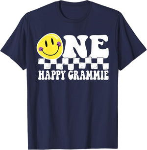 One Happy Dude Grammie 1st Birthday Family Matching T-Shirt - T-Shirt | Navy