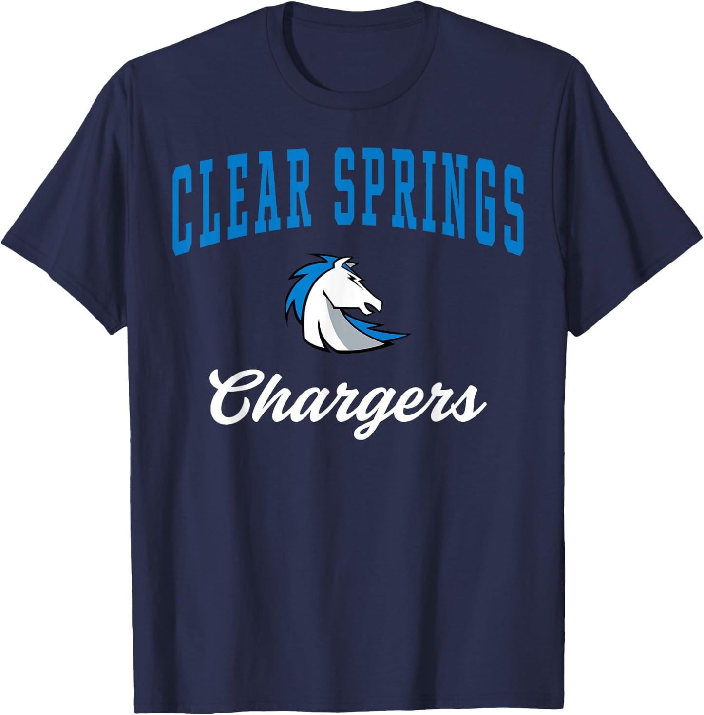 Clear Springs High School Chargers C3 T-Shirt - T-Shirt | Navy