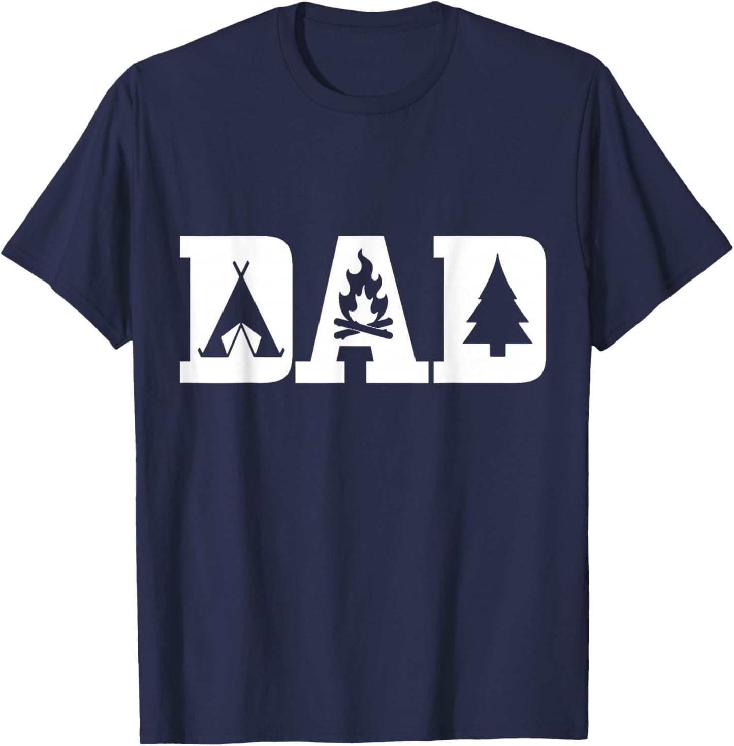 Camping Dad Father's Day Outdoor Bushcraft Camper T-Shirt - T-Shirt | Navy