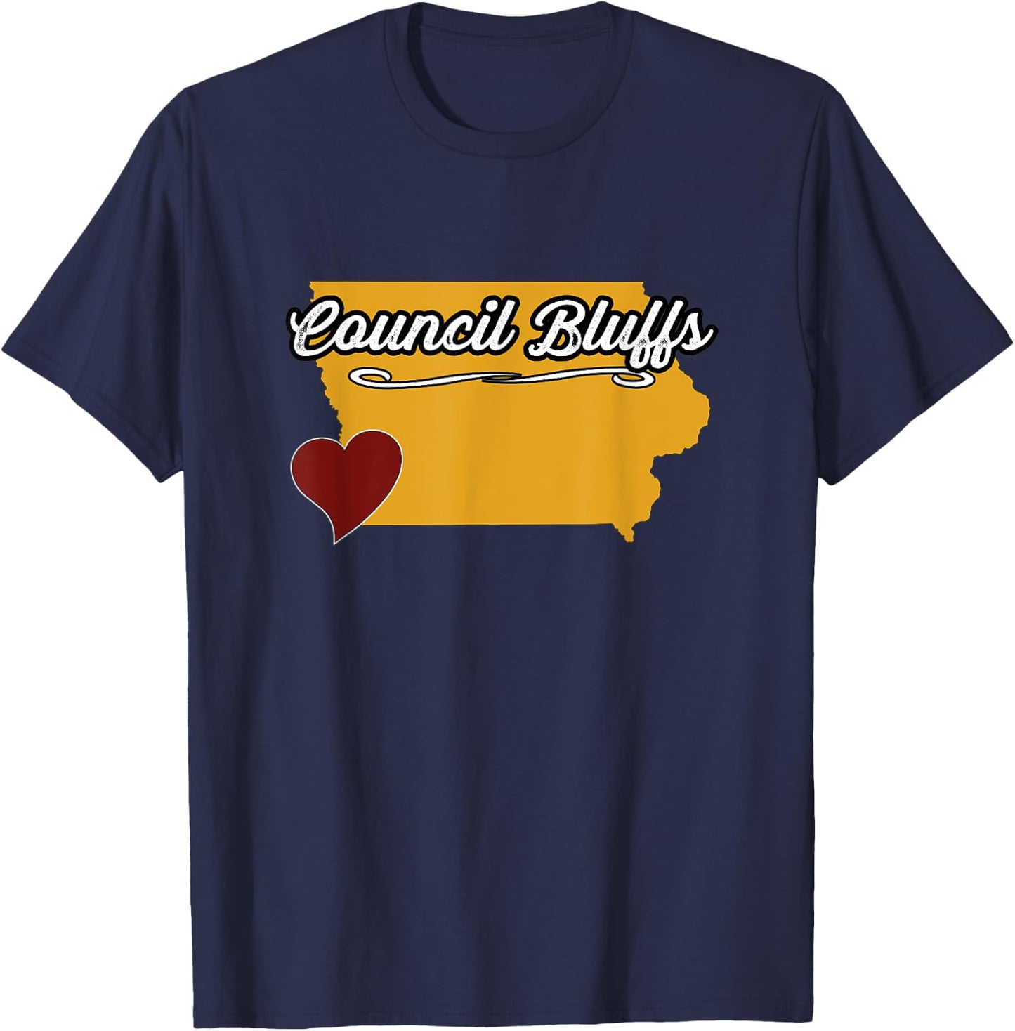 COUNCIL BLUFFS IOWA | IA USA - Cute Souvenir - US City State T-Shirt - T-Shirt | Navy