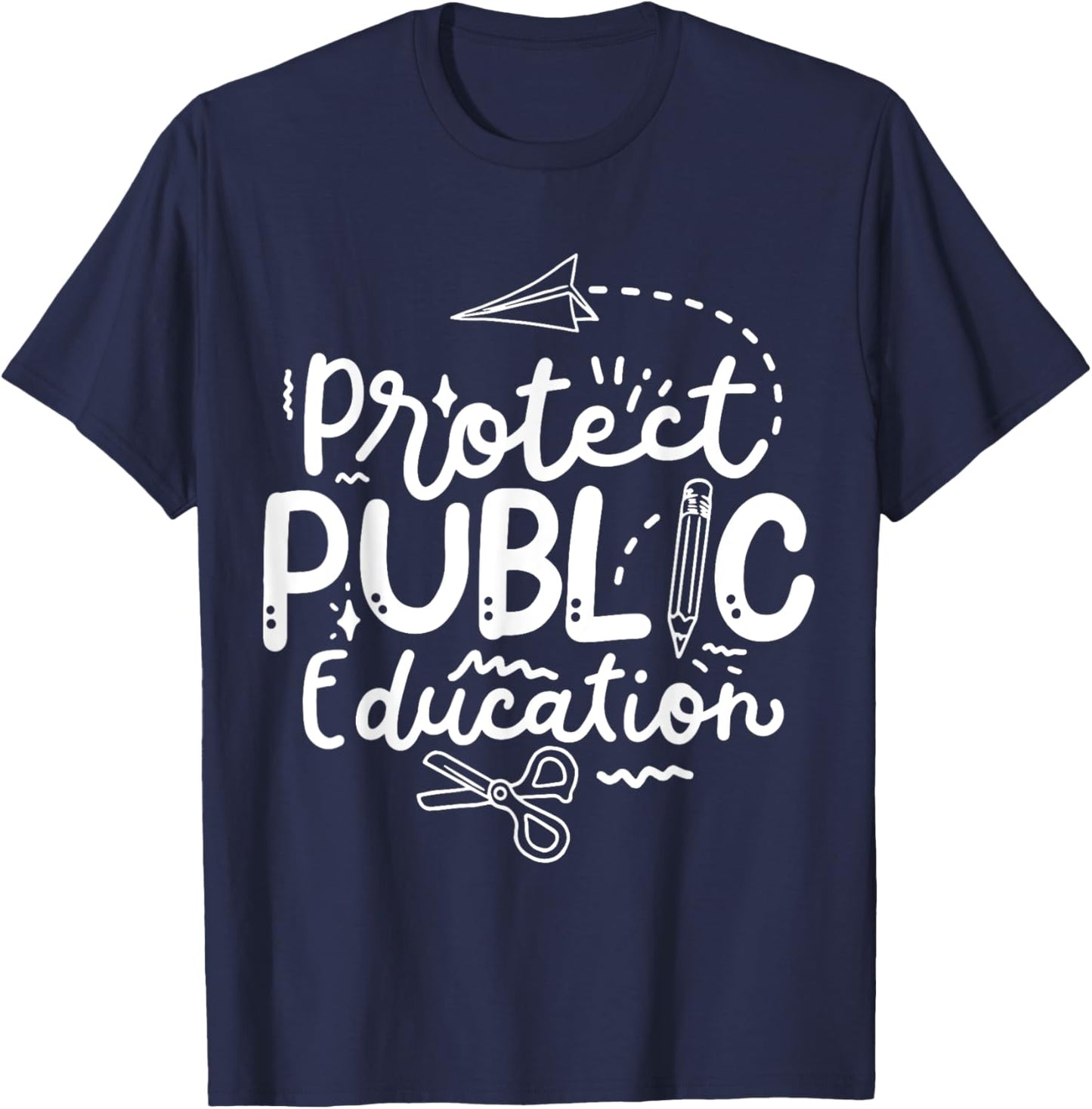 Protect Public Education T-Shirt - T-Shirt | Navy