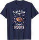 Just A Girl Who Loves Rocks Rock Cellector T-Shirt - T-Shirt | Navy