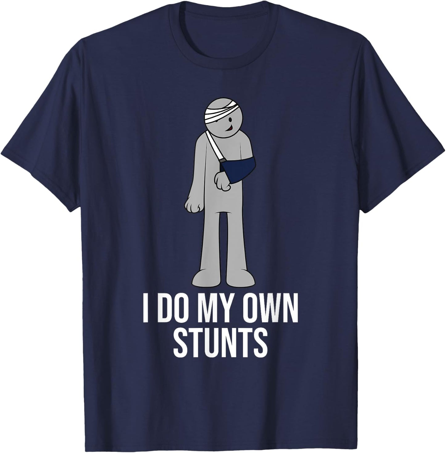Funny I Do My Own Stunts | Broken Arm Get Well Gift Kids T-Shirt - T-Shirt | Navy