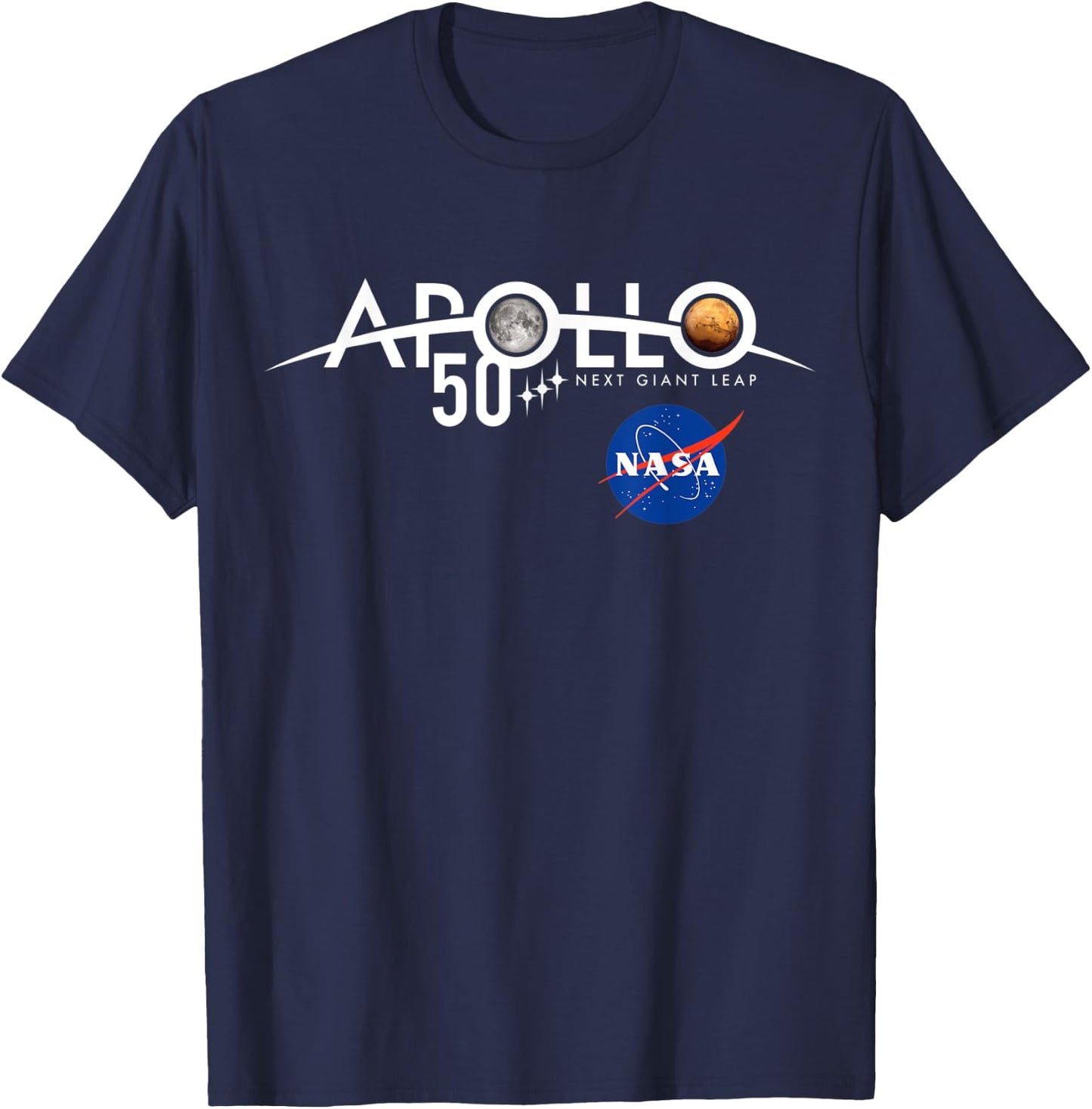 Apollo 11 50th Anniversary Logo Design - NASA Space T-Shirt - T-Shirt | Navy