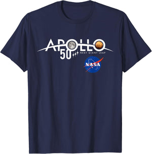 Apollo 11 50th Anniversary Logo Design - NASA Space T-Shirt - T-Shirt | Navy