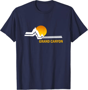 Grand Canyon National Park Mountain Sunset T-Shirt - T-Shirt | Navy