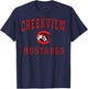 Creekview High School Mustangs C1 T-Shirt - T-Shirt | Navy