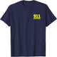 911 Dispatch Operator Thin Gold Line Support 911 Dispatcher T-Shirt - T-Shirt | Navy