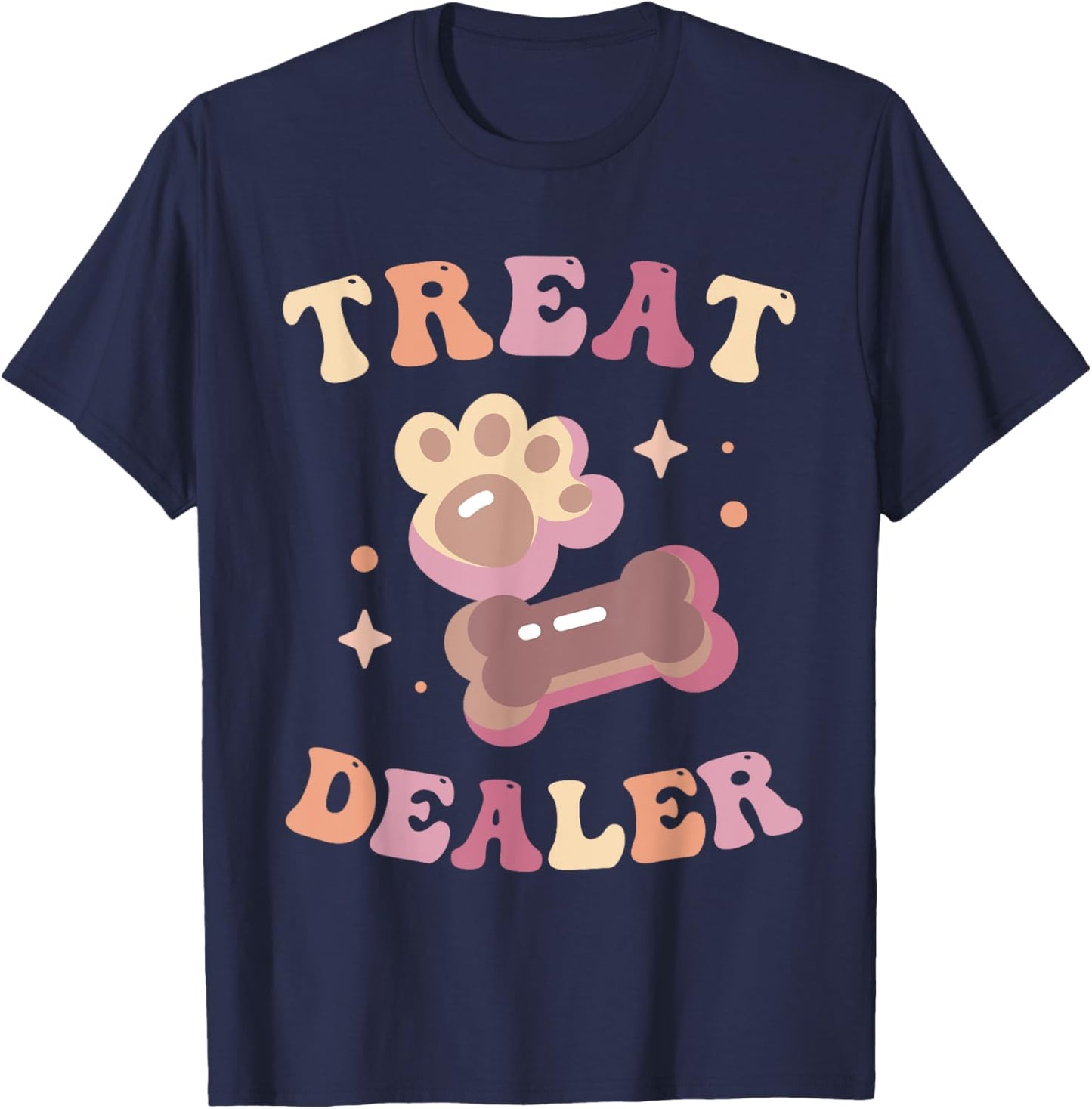 Dog Treat Dealer Funny Dog Training Dog Sitter Boys Girls T-Shirt - T-Shirt | Navy