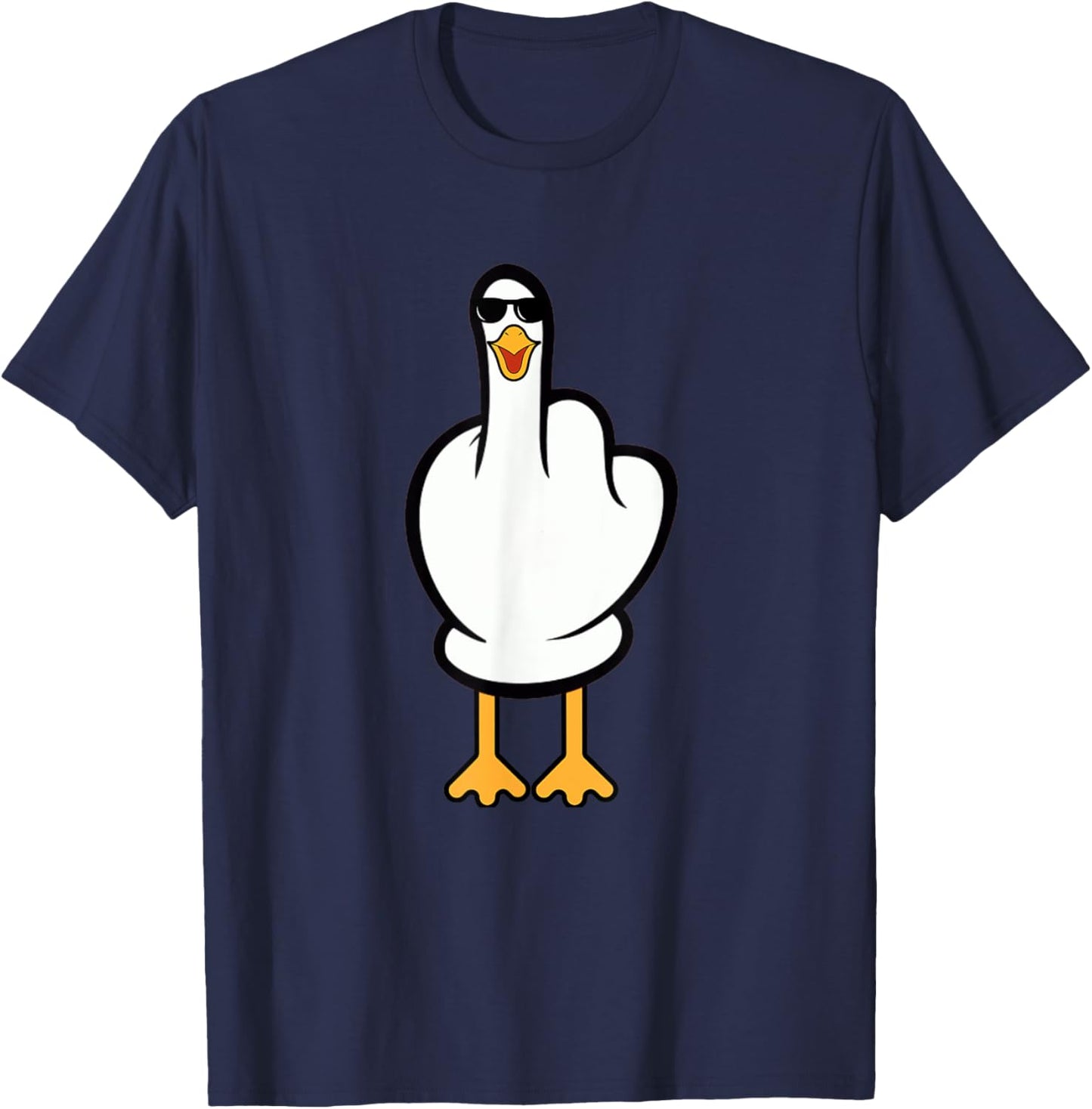 Funny Seagull Sarcastic Joke Rude Seagull Men Women T-Shirt - T-Shirt | Navy