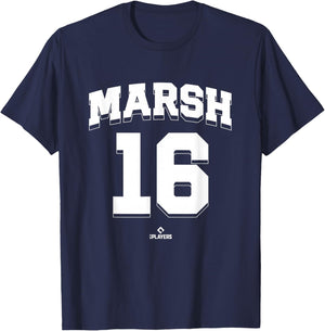 Brandon Marsh 16 Philadelphia MLBPA T-Shirt - T-Shirt | Navy