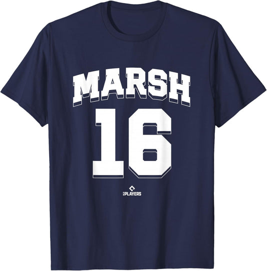 Brandon Marsh 16 Philadelphia MLBPA T-Shirt - T-Shirt | Navy