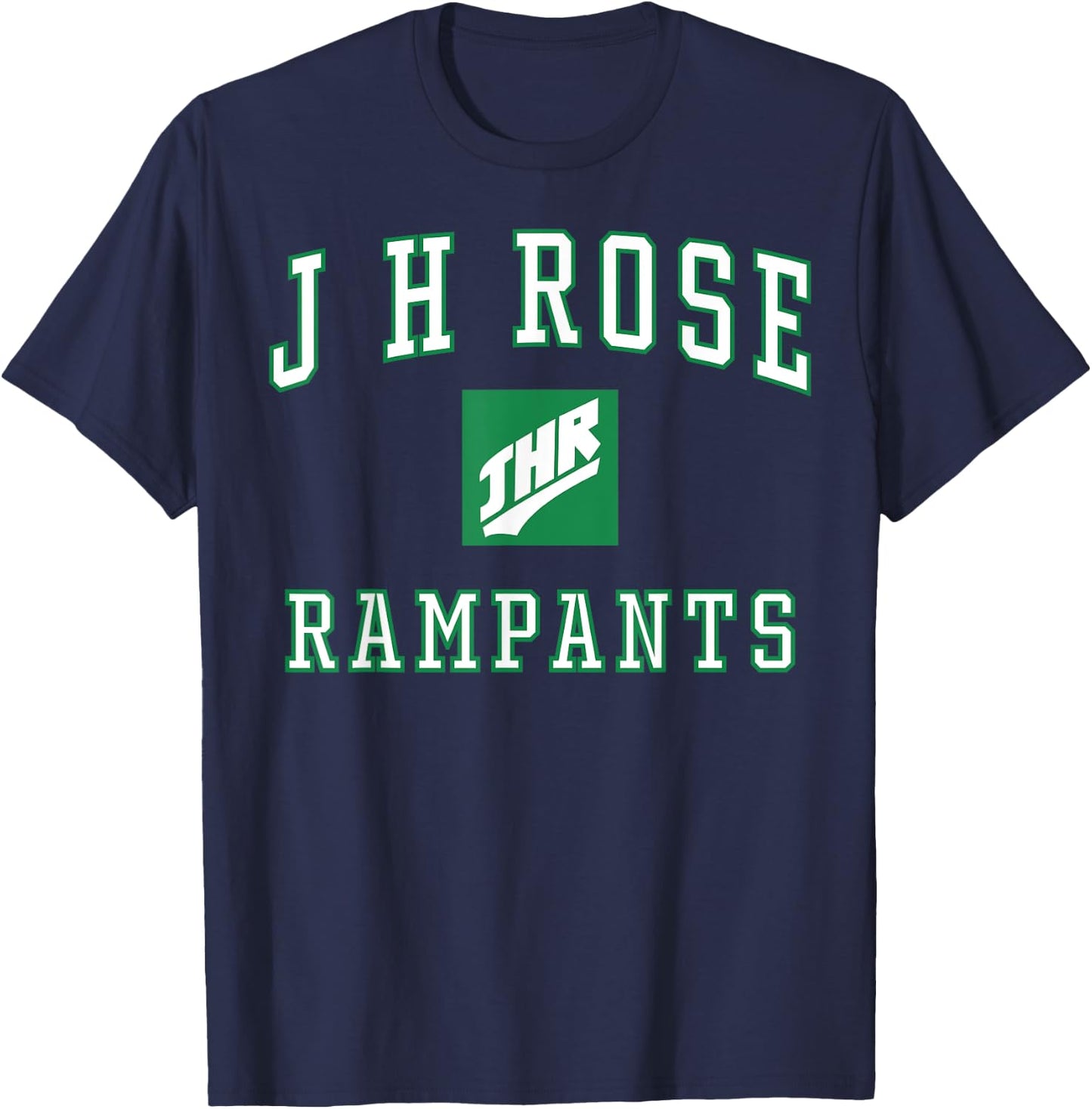J H Rose High School Rampants C1 T-Shirt - T-Shirt | Navy