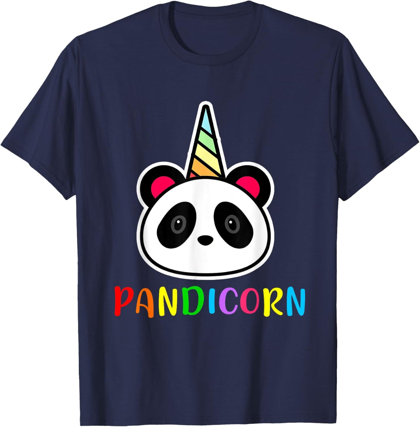 Cute Panda Unicorn Pandicorn Birthday Panda T-Shirt - T-Shirt | Navy