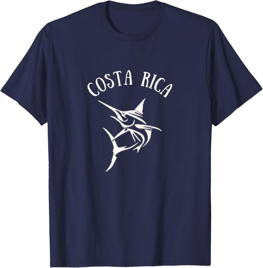 Costa Rica Deep Sea Fishing Jumping Marlin T-Shirt - T-Shirt | Navy