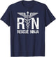 RN RESCUE NINJA Funny Registered Nurse Nursing Joke Quote T-Shirt - T-Shirt | Navy
