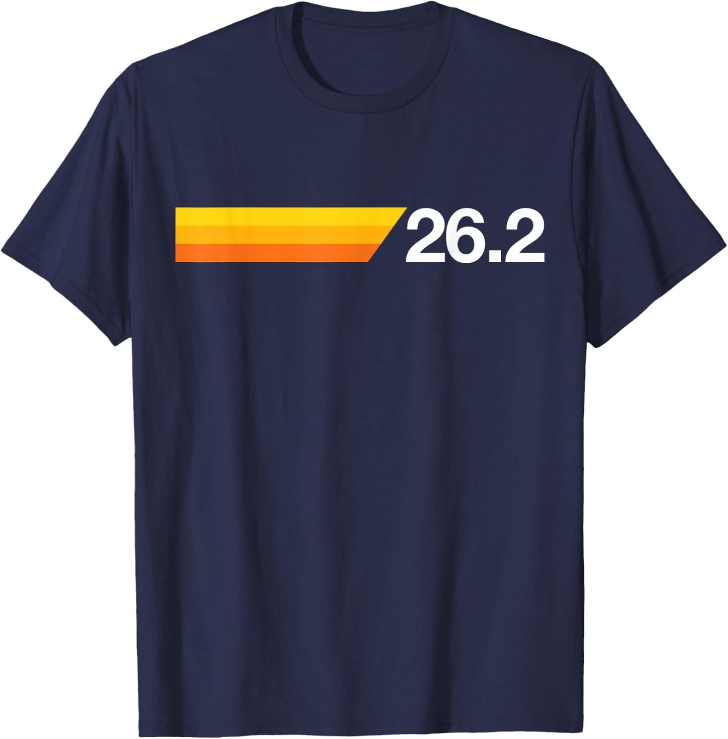 Gift First Marathon 26.2 Marathoner Retro Runner T-Shirt - T-Shirt | Navy
