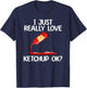 Cool Ketchup Women Mustard Catsup Condiment Foodie T-Shirt - T-Shirt | Navy